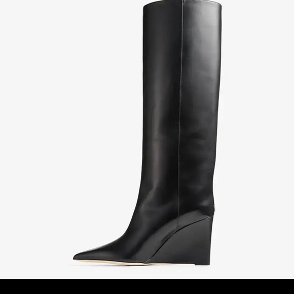 Black Wedge Boot - Picture 2 of 2